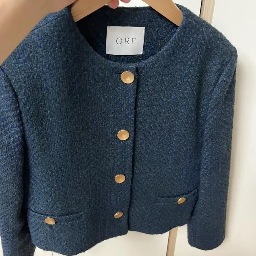 Ore plain tweed jacket 오어 플레인 트위드 자켓