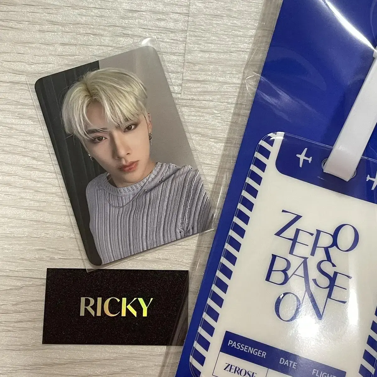 ZB1 The Hyundai Daegu ricky photocard Luggage