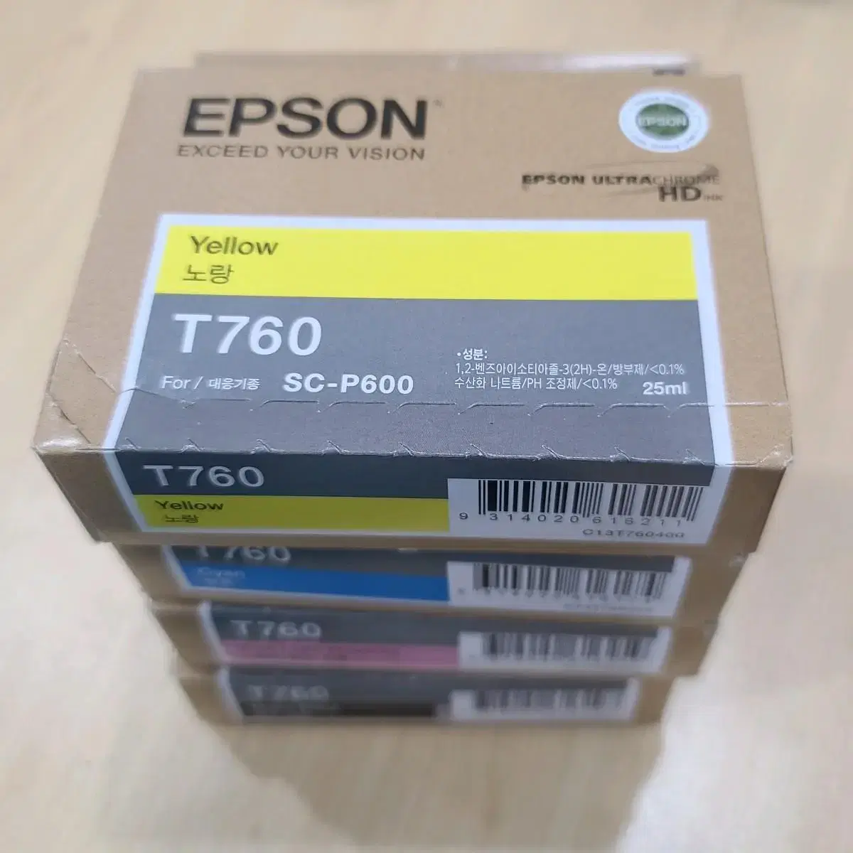 엡손정품잉크 새상품 epson t760  sc-p600