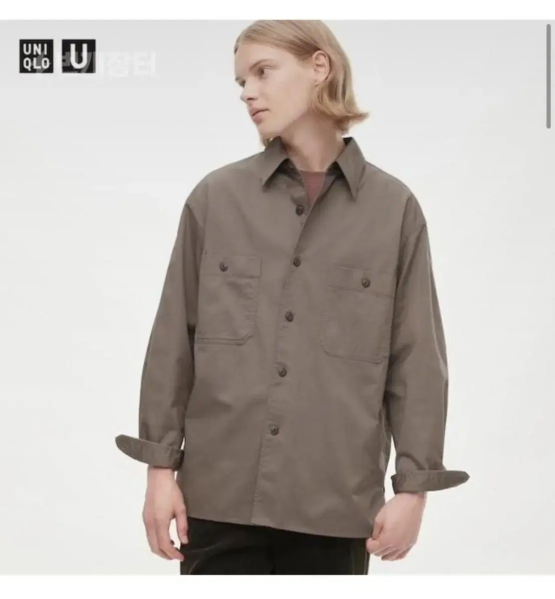 Uniqlo U Oversized Workshirt in Brown