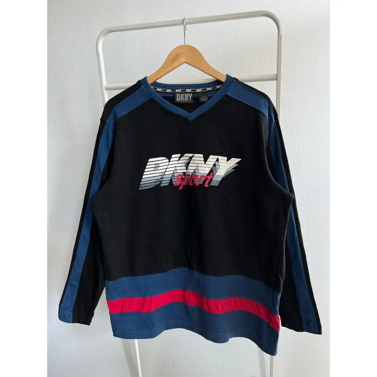 DKNY Sport 롱 슬리브 립 티셔츠