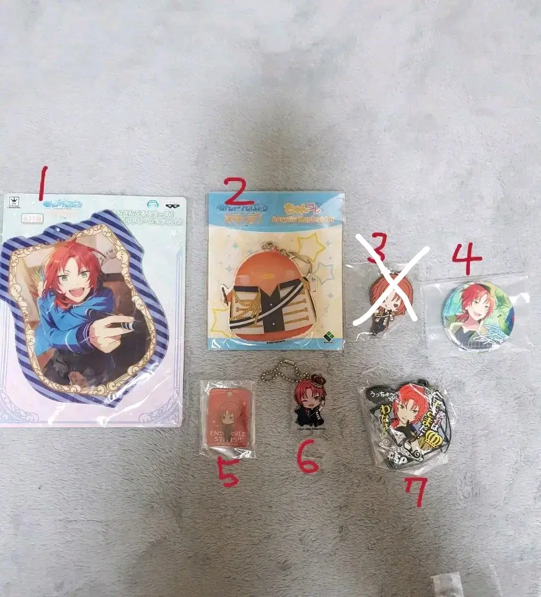 Anstar Knights Leo Tsukinaga acrylic Rubber Strap Badge Chunkore