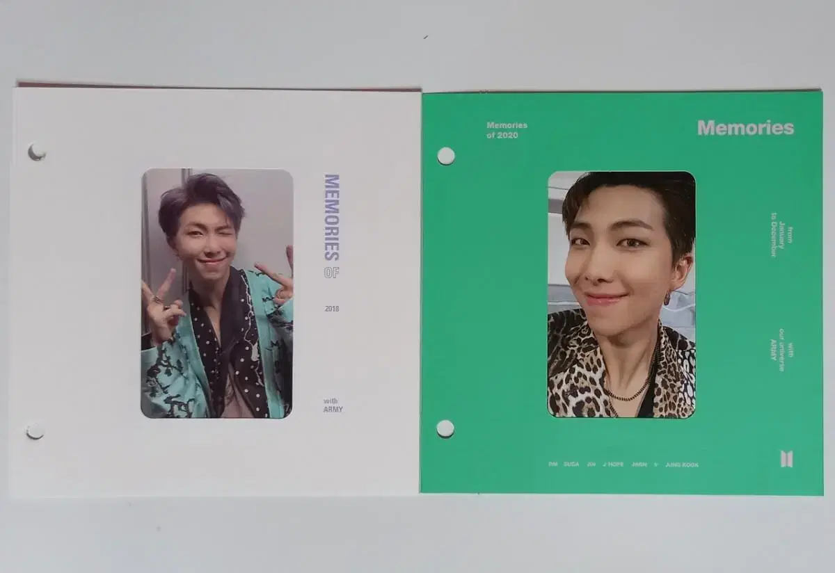 [HOTSALE] 방탄 18 20 메모리즈 블레 남준 알엠 포카 2장