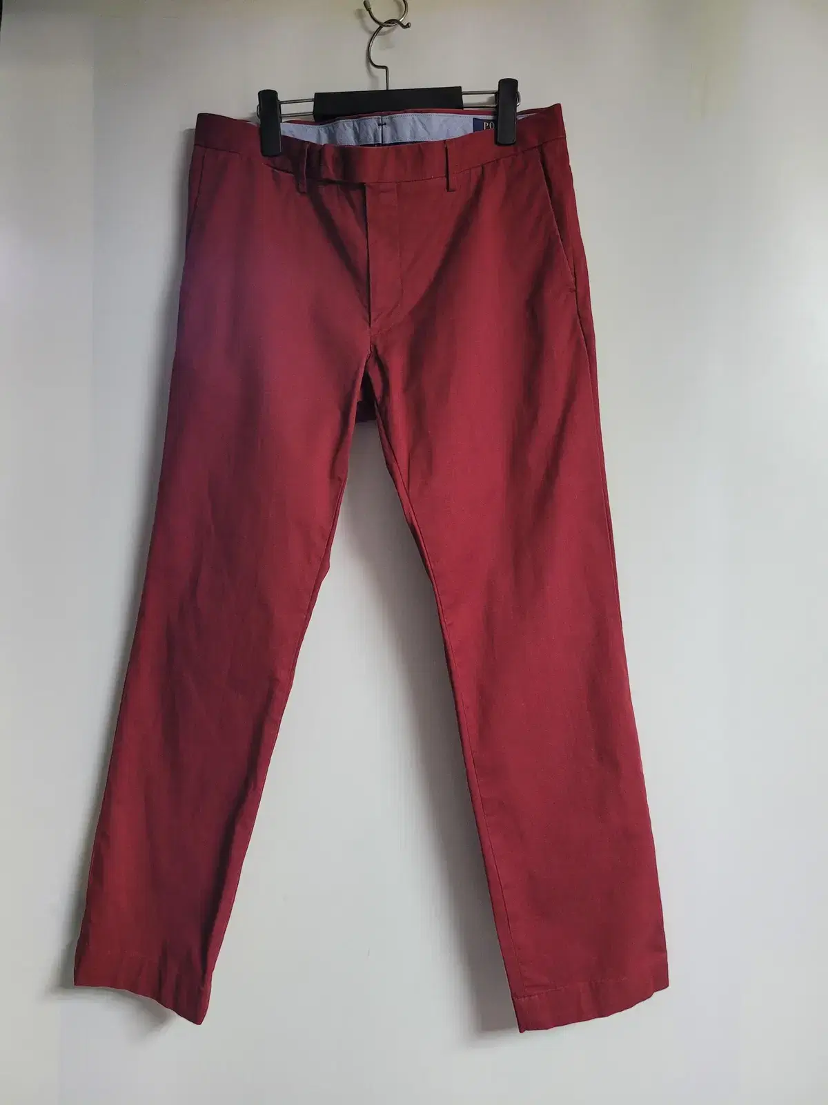 Polo Cotton Trousers Burgundy Size 33 Paul811