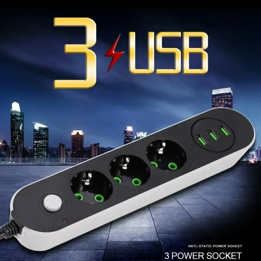 3USB  + 3소켓  복합형 멀티탭 5m길이