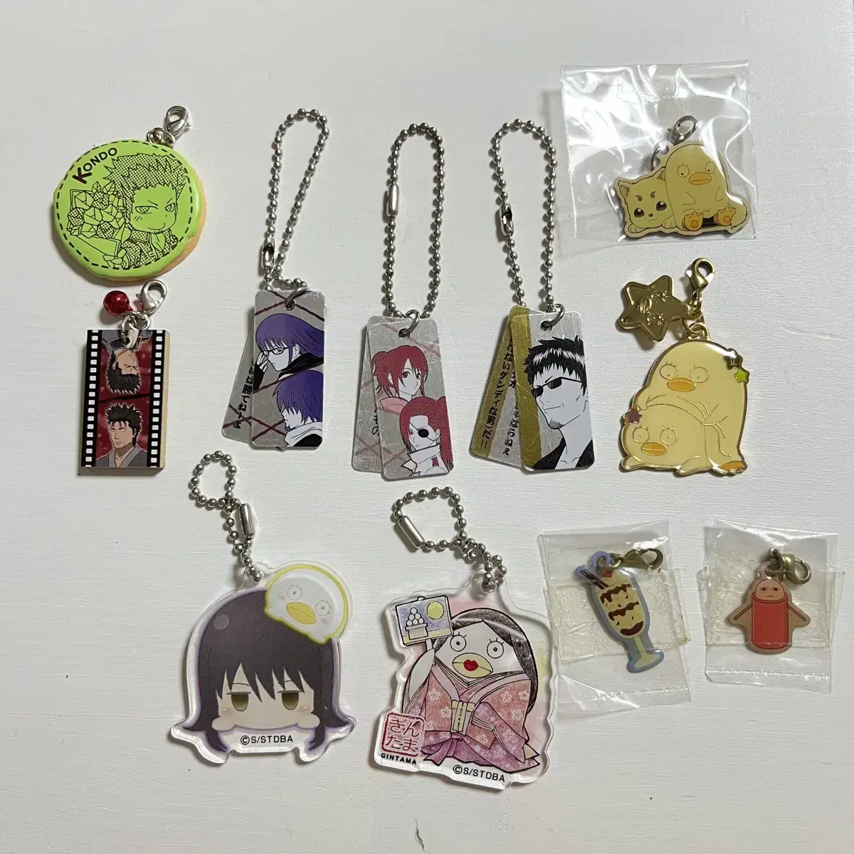 Gintama Metal keyring Charm Strap Quotes Kamui Kagura Kamui Sogo Elizabeth Sarutobi