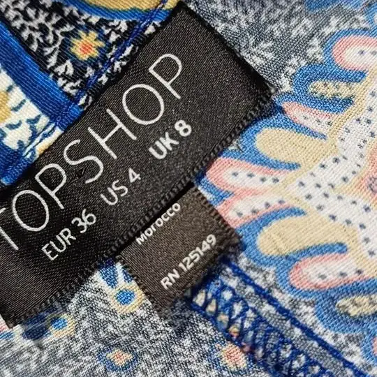 TOPSHOP 에트로문양 레이온 와이더바지 (S)