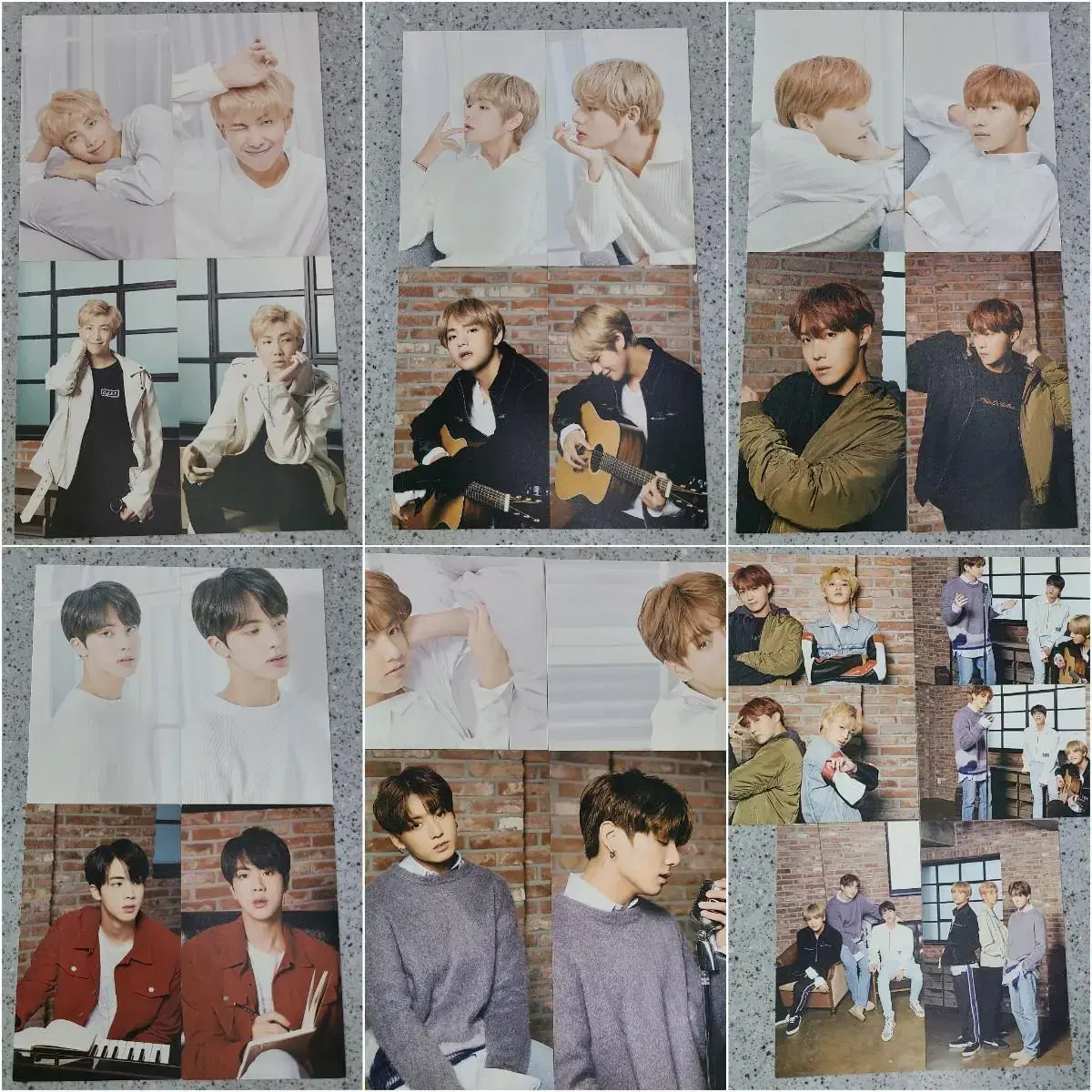 BTS VT postcard Seokjin Namjoon Taehyung jungkook Hoseok Unit