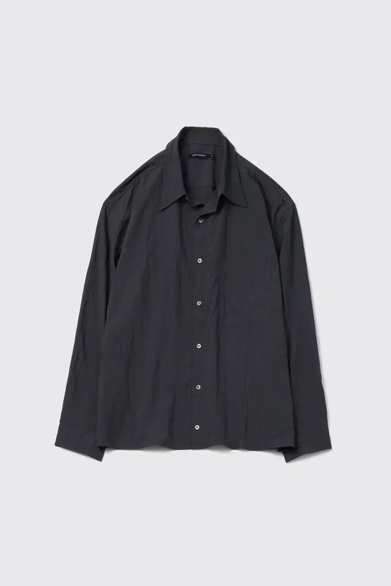 Hatching Room Crop Shirt Charcoal 2