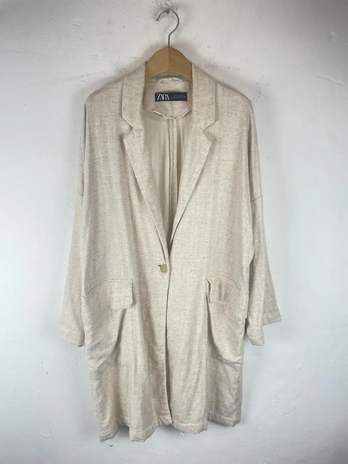 Zara Linen Shop Coat