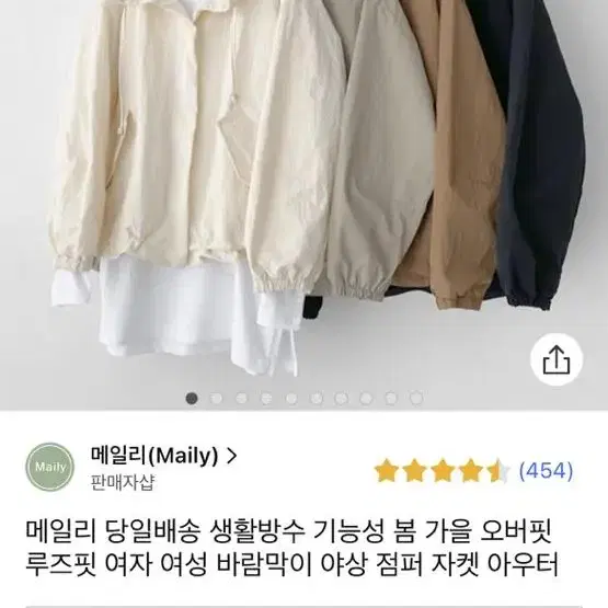 메일리 데일리 야상자켓 베이지 (택포)