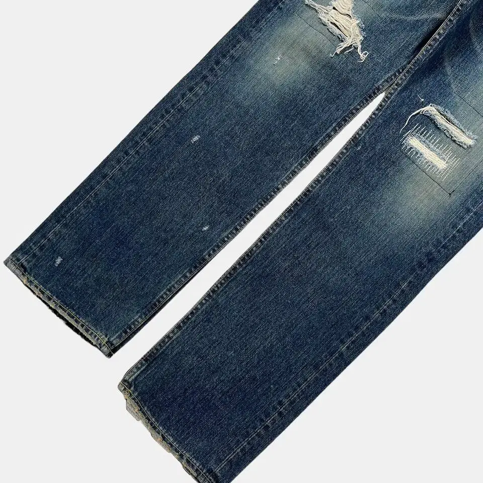 vintage repair work denim pants