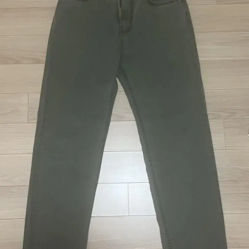 라벨아카이브 colored slim straight jeans khaki