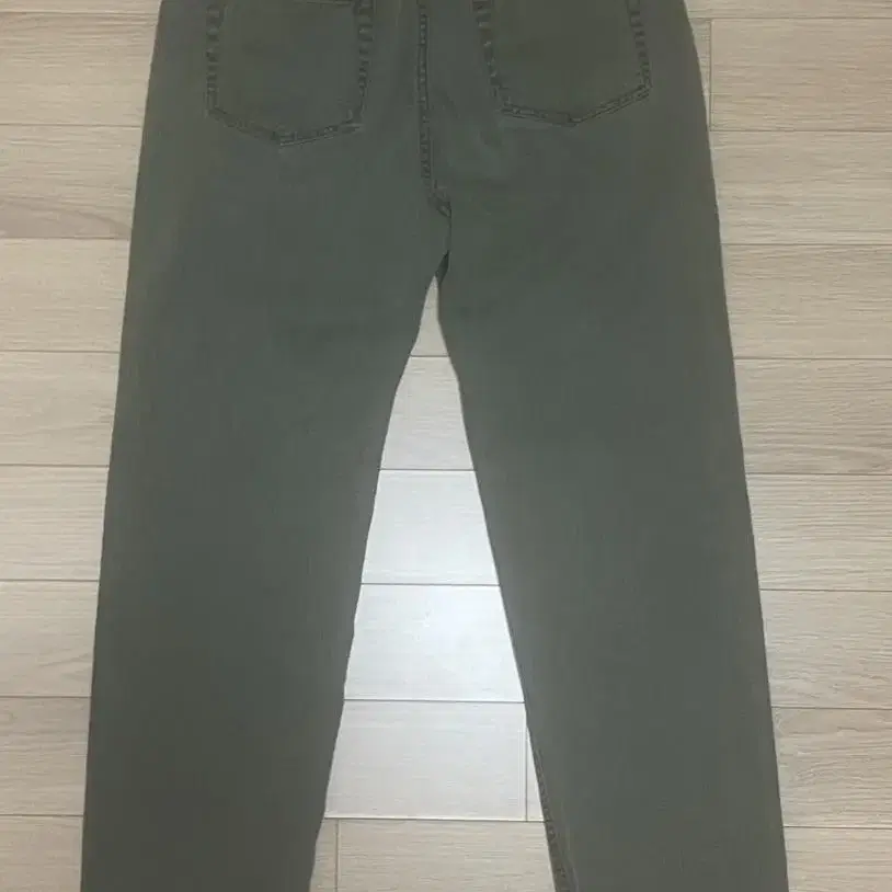 라벨아카이브 colored slim straight jeans khaki