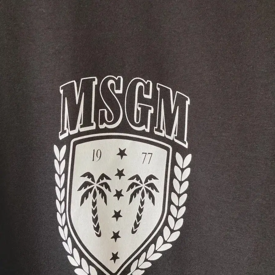 MSGM 남자 뱃지로고 셔츠반팔, 오버사이즈 S