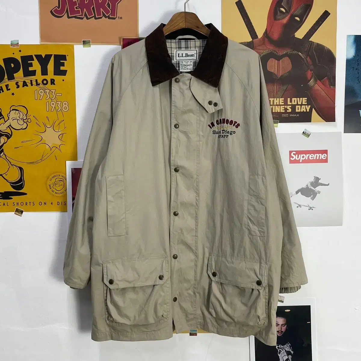 [L]Elvin Corduroy kara Vintage Long Jacket