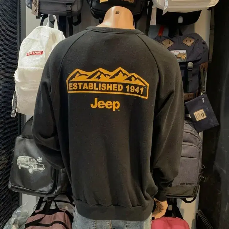 Jeep 기모 로고 스웨트셔츠 m