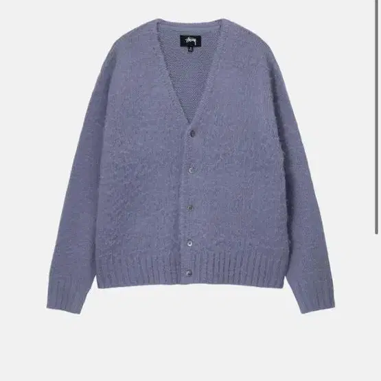 스투시 BRUSHED CARDIGAN 라벤더