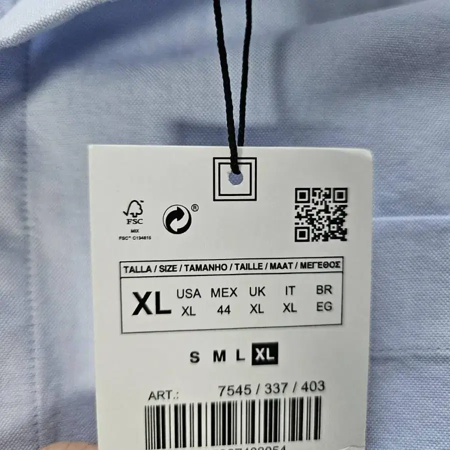 새상품 자라 zara  남방 긴팔 와이셔츠 XL