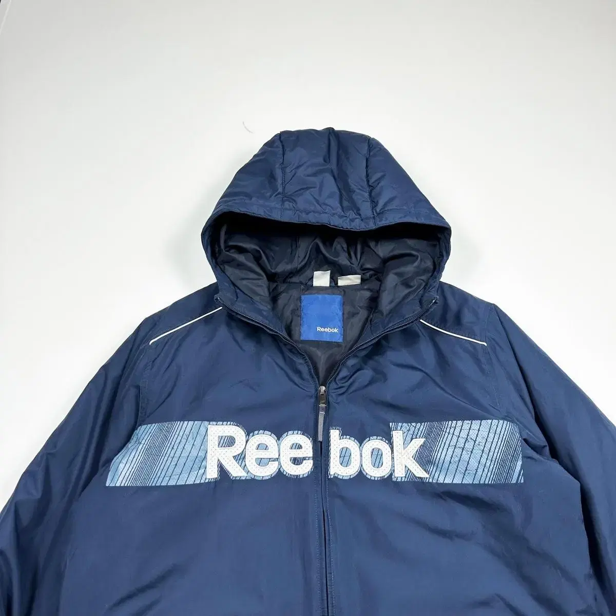 Reebok Navy Big Logo Windbreaker Jumper (XL)