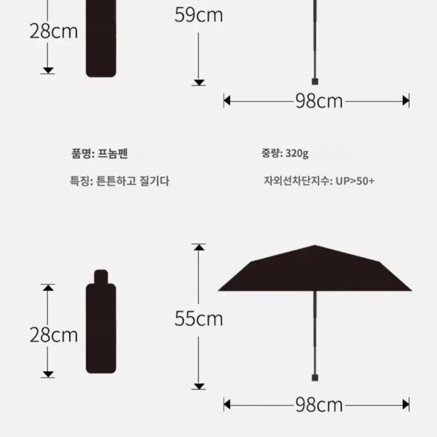 새상품-전자동 우산 브랜드UV,접을때도 자동가능