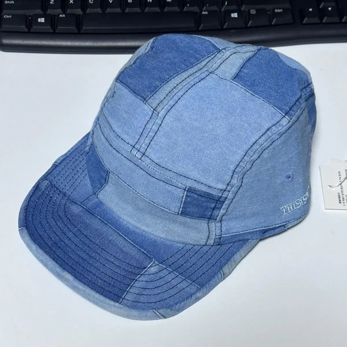 디스이즈네버댓 Washed Denim Pacth Work Cap(새상품)