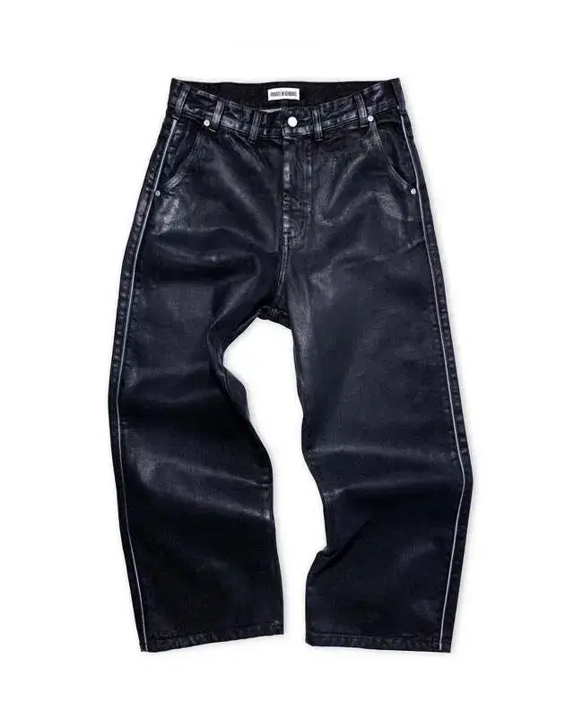 PrivateNavers Glossy Coated Wide Denim Black S LNew