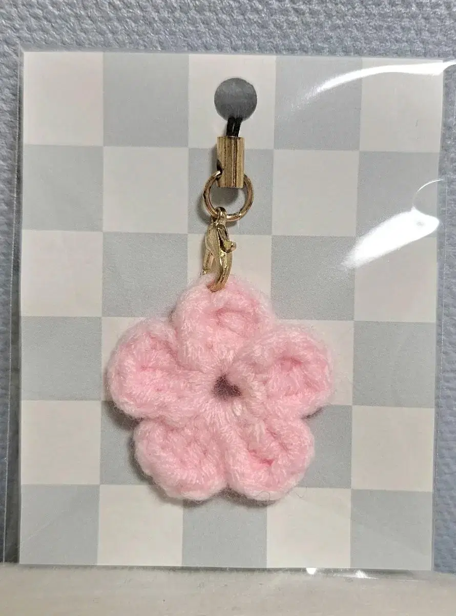 Cherry blossom plum knitting keyring (3+ dum gifts)