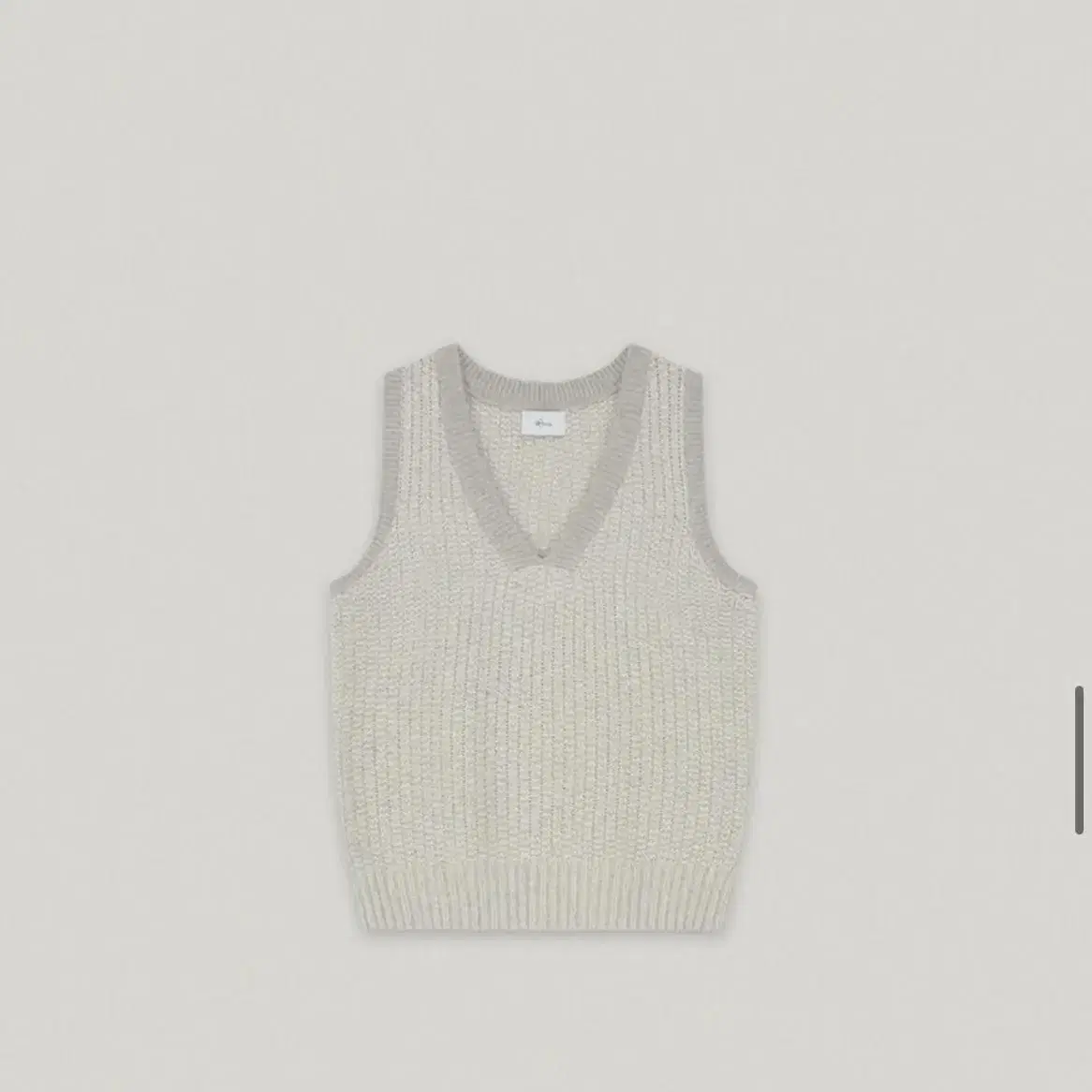 모이아 moia v-neck vest (oat beige)