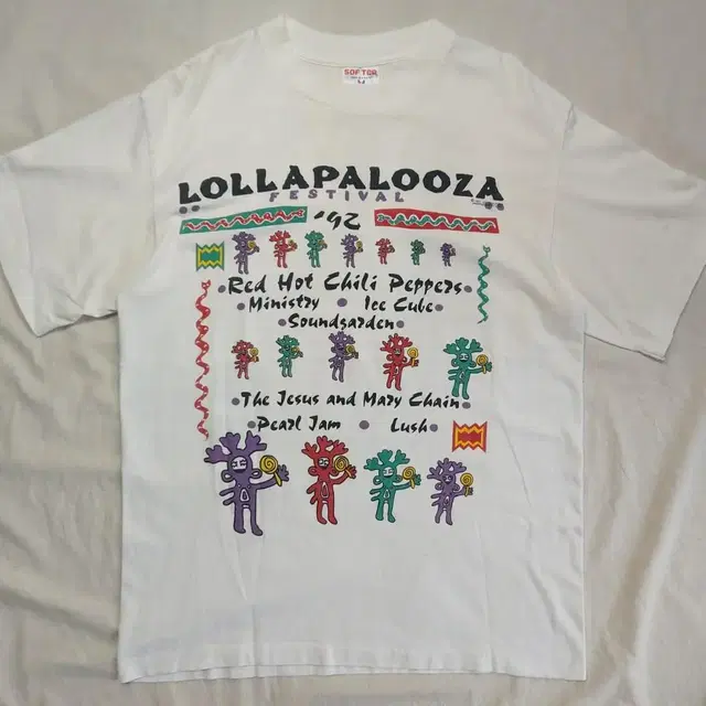 90s lollapalooza tee 빈티지 밴드티