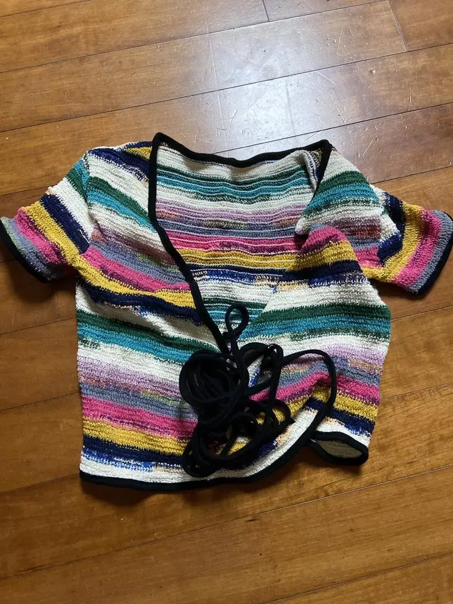 Rainbow wrap cardigan