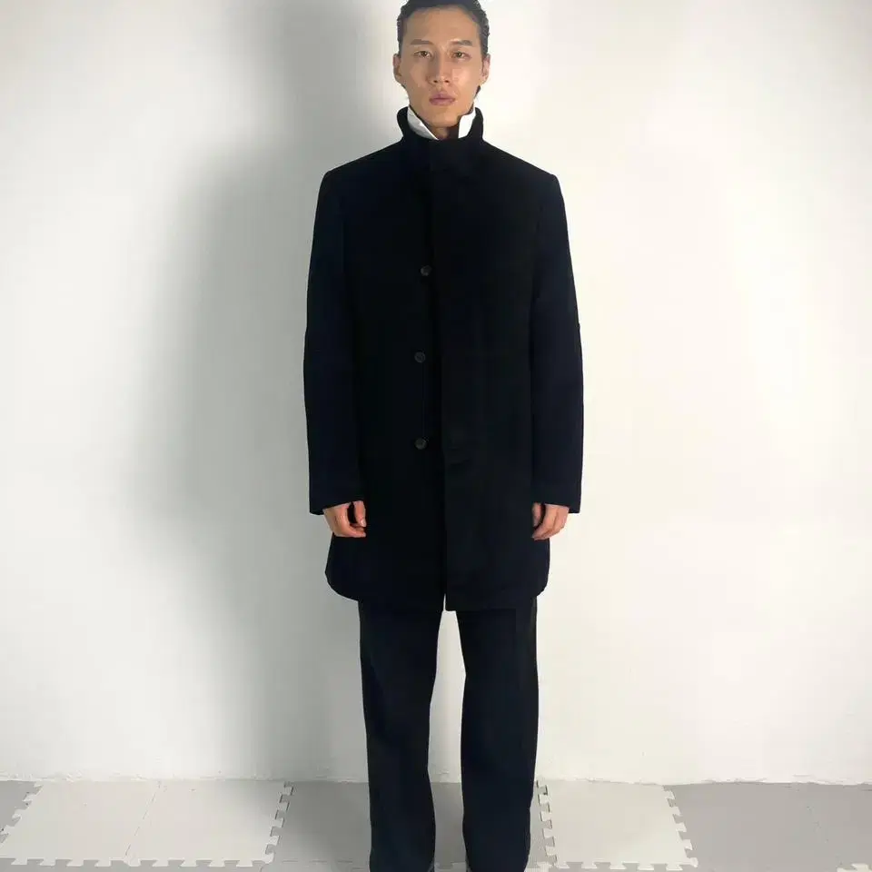 GUCCI stand collar wool single coat