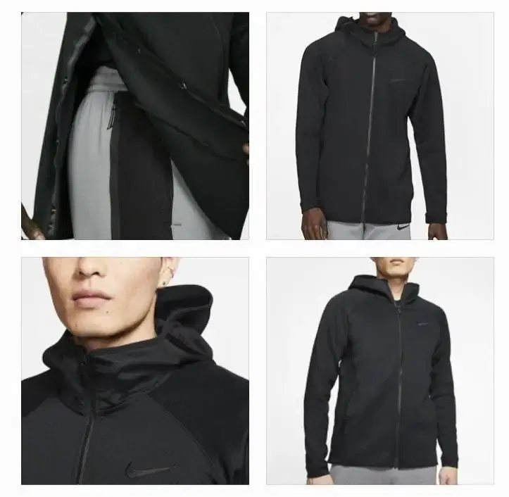 (Men)(Slim fit)(Good condition)Nike BlackSwoosh Dermaflex Functional Hoodie Zip Up