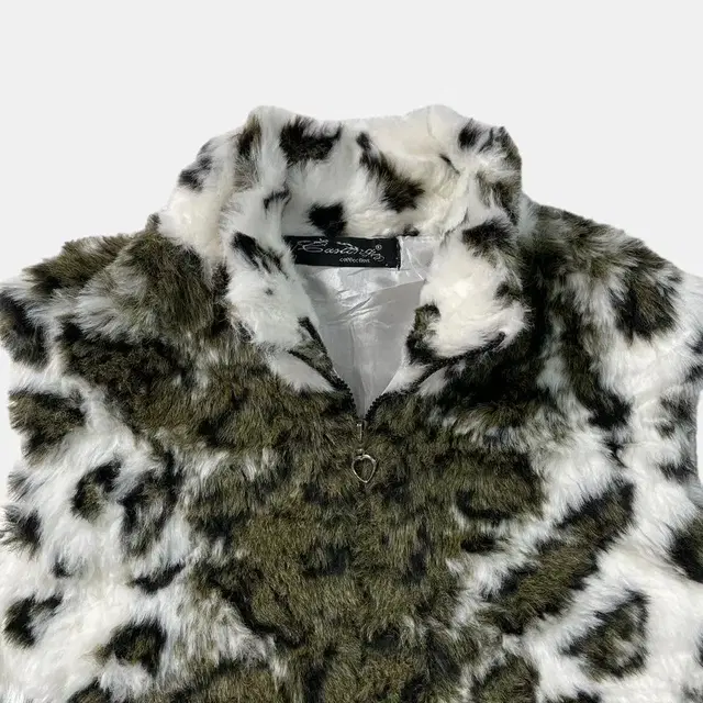 vintage animal pattern fur vest