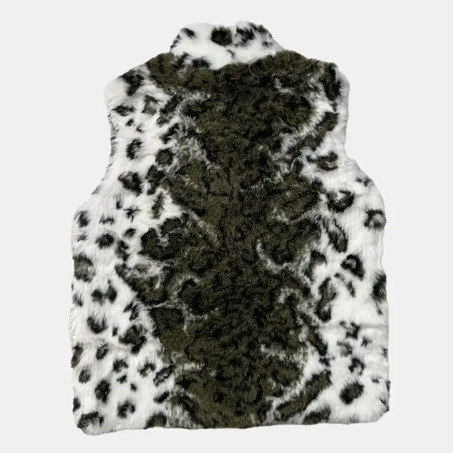 vintage animal pattern fur vest