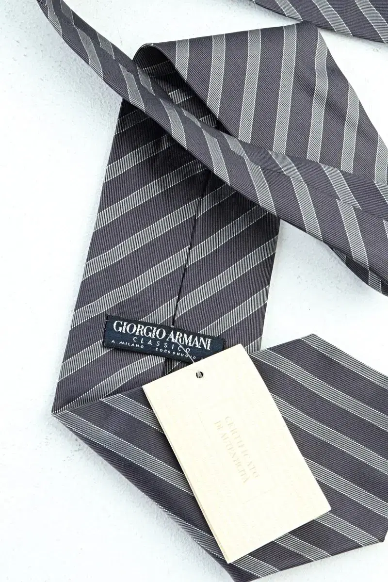 (9) Armani Silk Tie New Item from Italy Stripe ACCIO