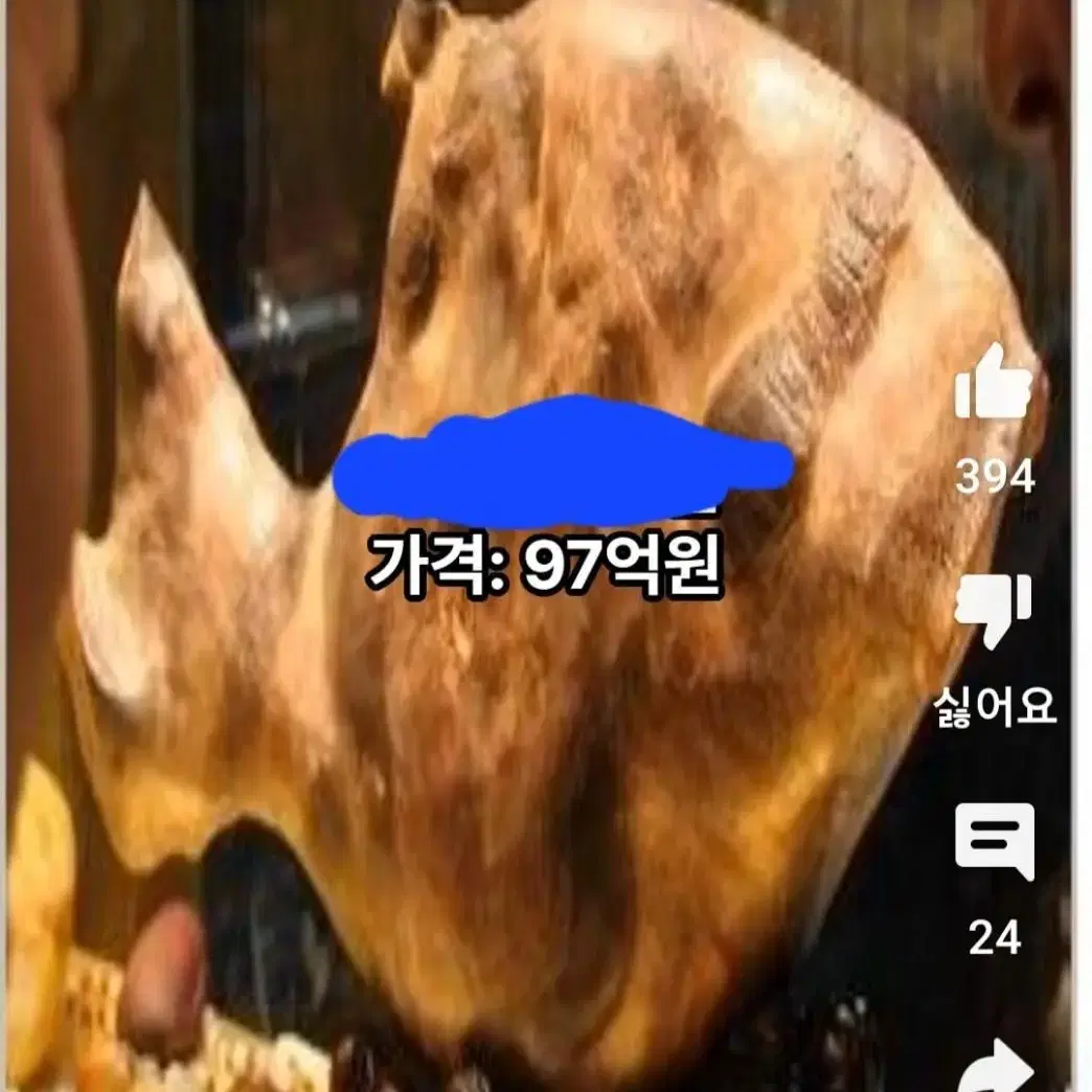 멧돼지 형상석(수석)