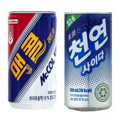 무료배송-일화 맥콜+천연사이다 190ml 60캔 (30캔+30캔)