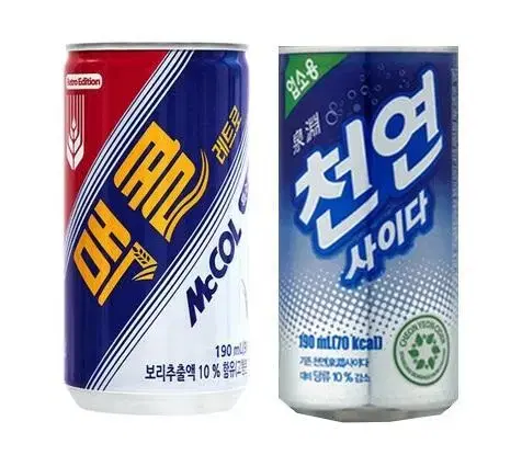 무료배송-일화 맥콜+천연사이다 190ml 60캔 (30캔+30캔)