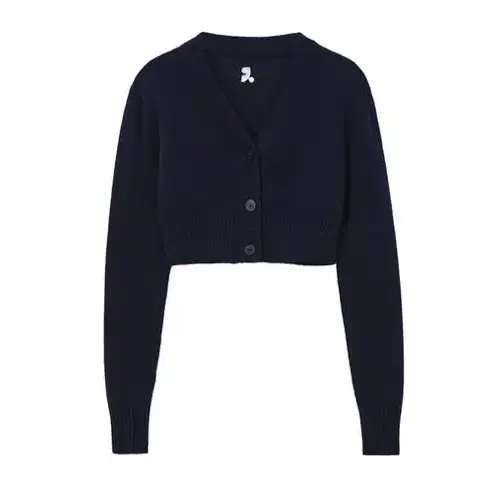 레스트앤레크레이션 RR CROP KNIT CARDIGAN NAVY