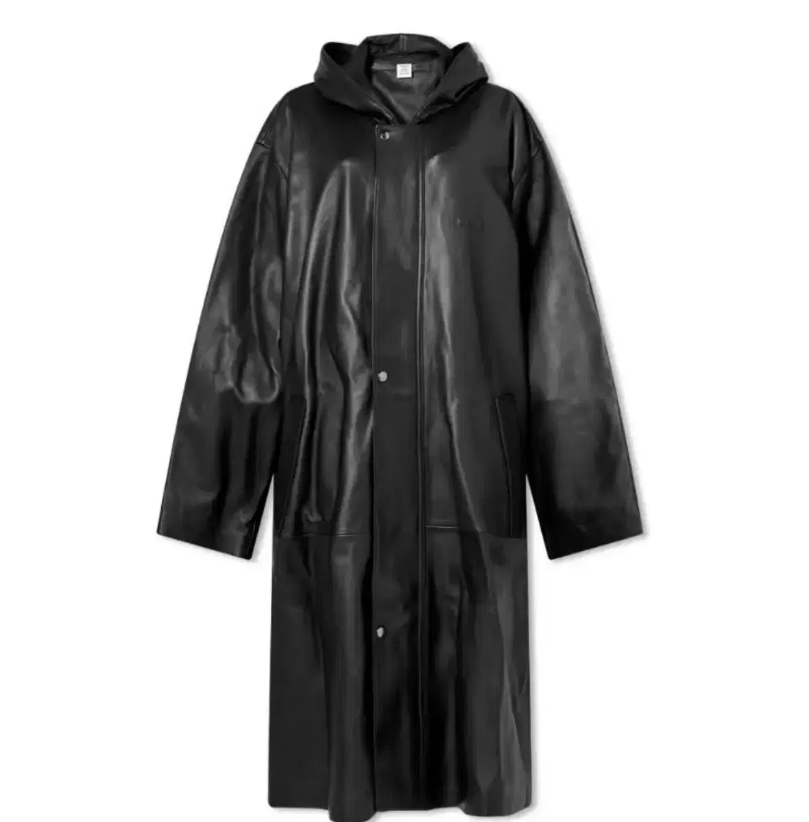 [M]Vetements lamb leather raincoat black