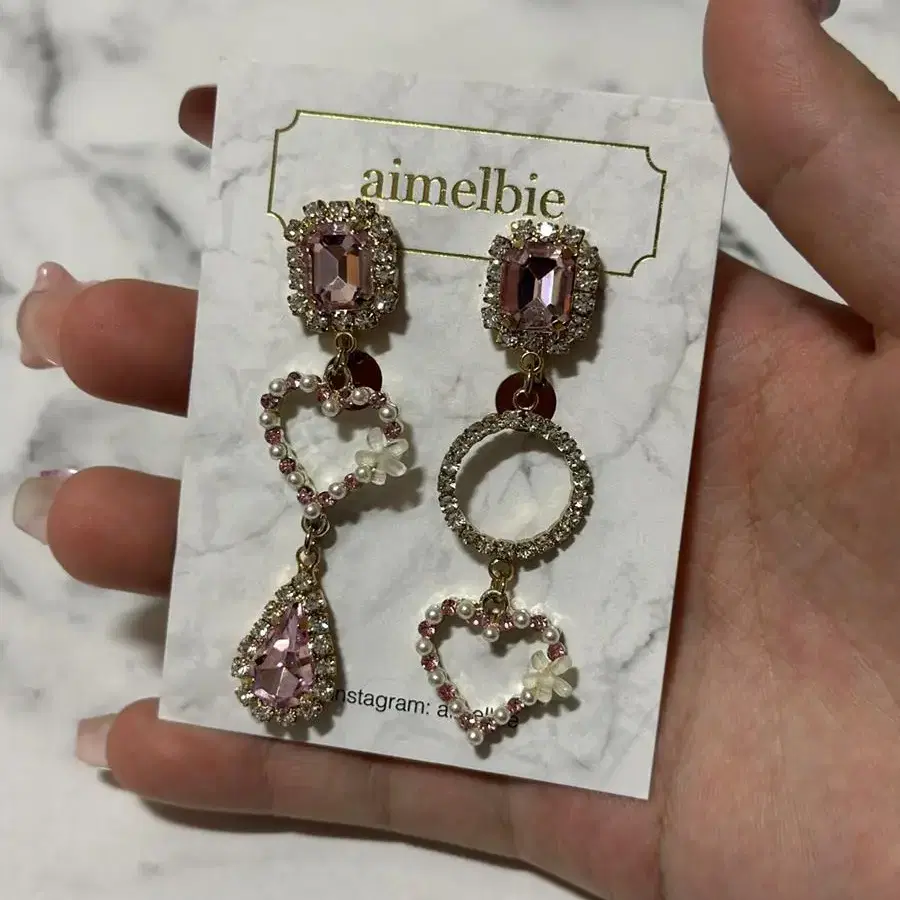 [아이멜비]Strawberry Candy Earrings