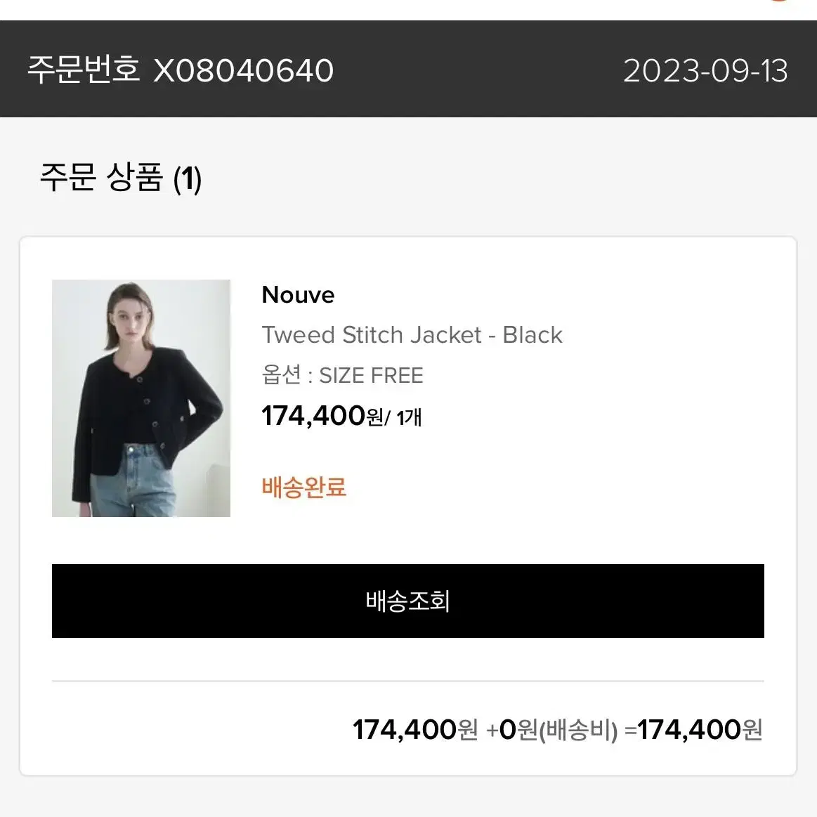 누브 트위드 Nouve Tweed Stitch Jacket