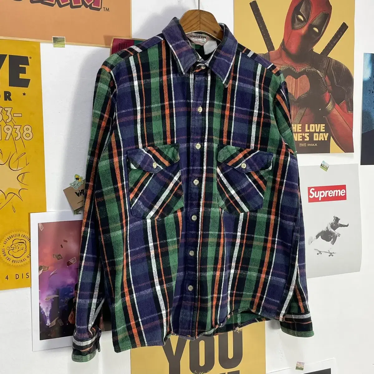 [L]WINTER RUN USAVintage tartan check shirt