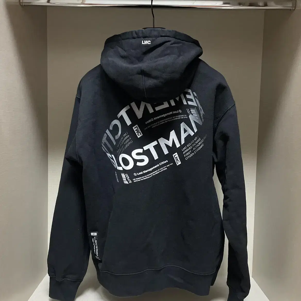 (M사이즈) LMC RING LOGO HOODIE BLACK 후드티