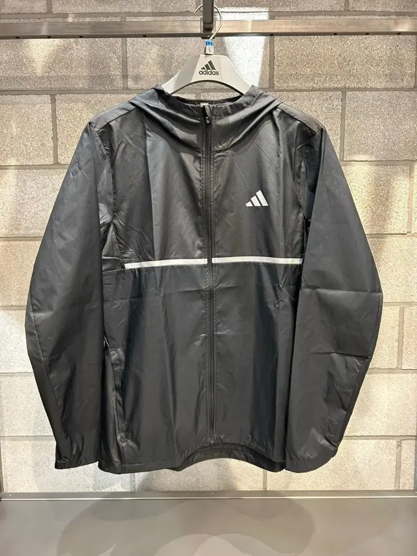 Adidas Men's Windproof Outdoor Running JacketBlackH58592