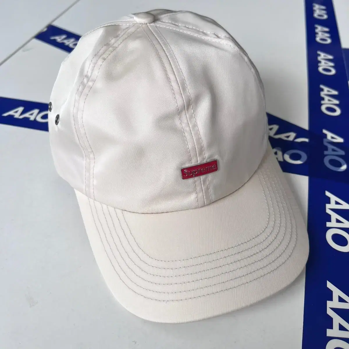 슈프림 supreme enamel logo 6-panel cap