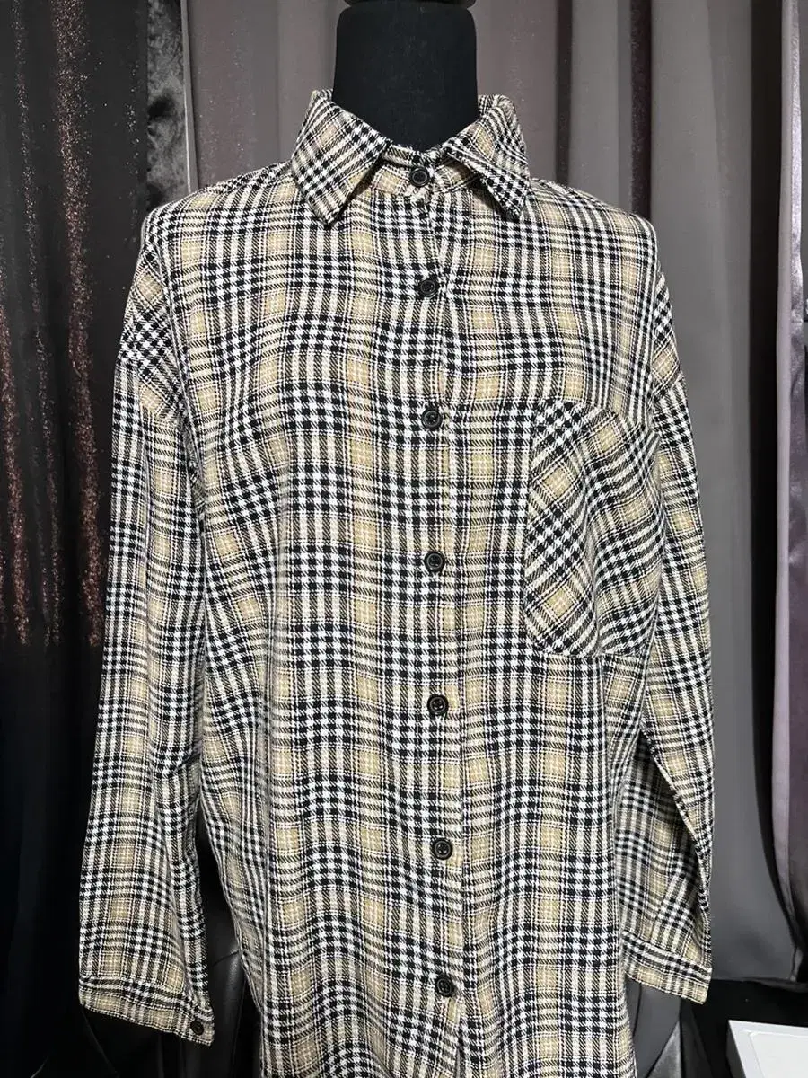 Checked shirt, checkered shirt, vintage shirt, beige tartan, geek chic, lovely, hipster, schoolgirl