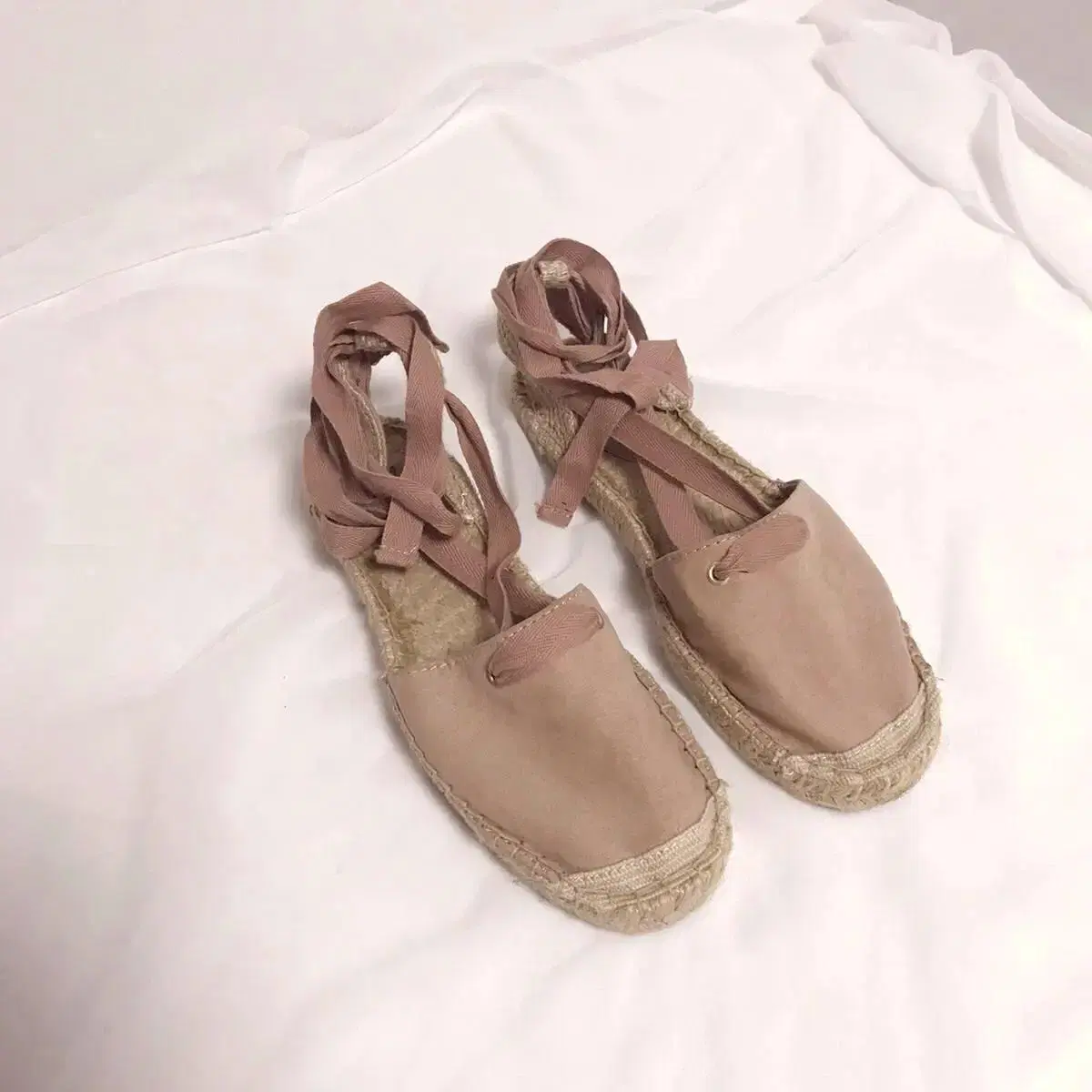 H&M Pink Tie-strap Espadrilles 255