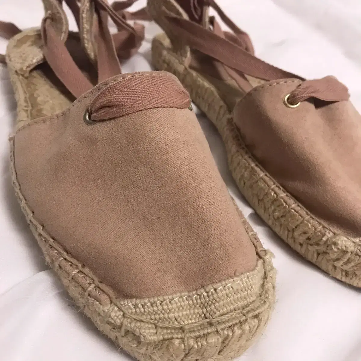 H&M Pink Tie-strap Espadrilles 255